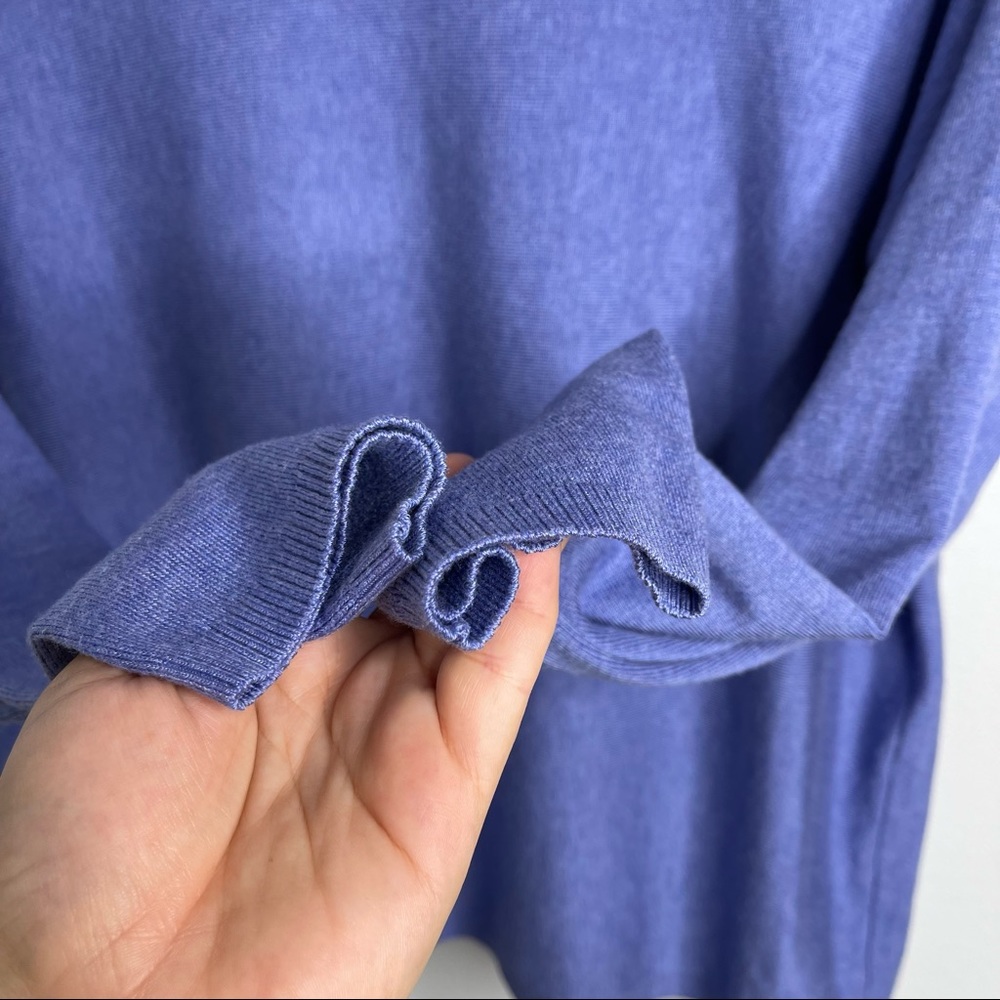Eileen Fisher Periwinkle Lightweight Cozy Tencel Boxy Sweater Size L Petite - Picture 14 of 14